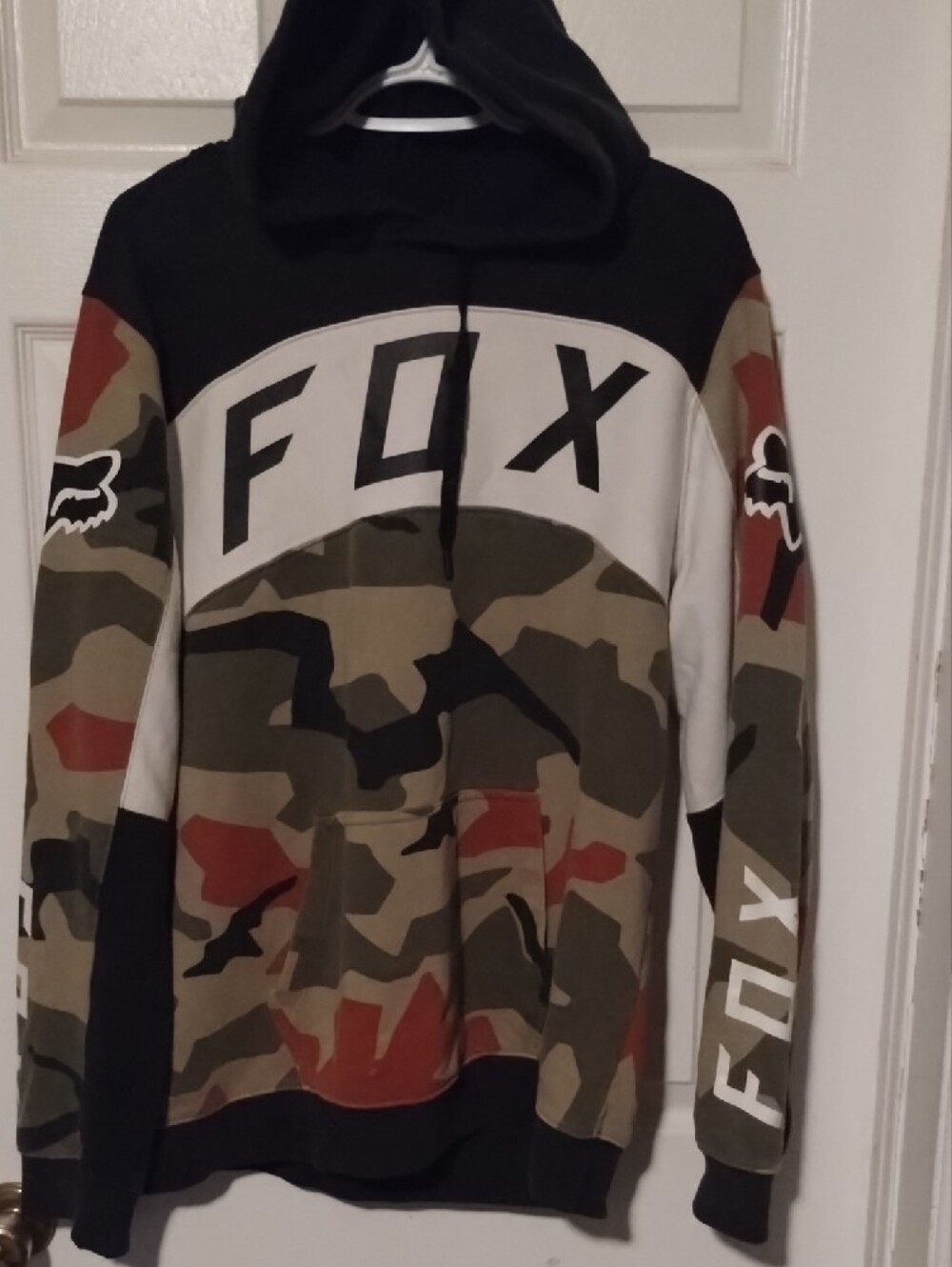Fox Racing BNKR Camo Pullover Heavyweight Hoodie. Size L